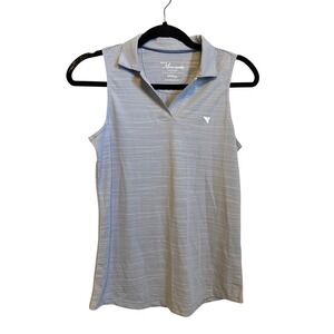 Macade Golf Sleeveless Polo Shirt Women's Small Light Gray Performance